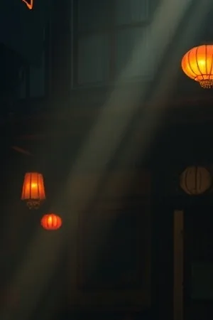 《晚渡》群像剧封面，码头夜色与三个人影